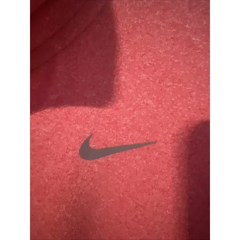 Nike‎ Running Shirt Mens XL Red Dri-Fit Quarter Zip Pullover Heathered Stretch